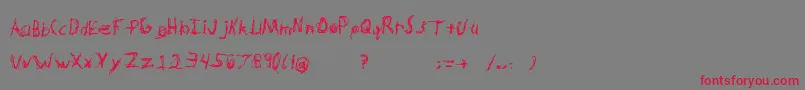 HypertensionRegular Font – Red Fonts on Gray Background