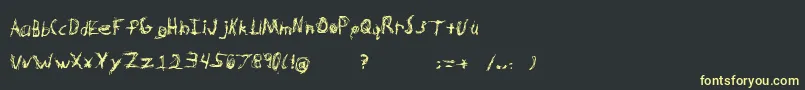 Шрифт HypertensionRegular – жёлтые шрифты на чёрном фоне