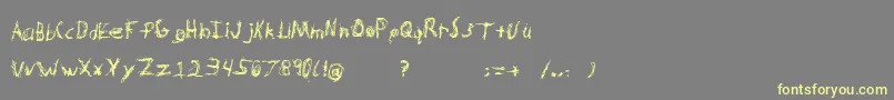 HypertensionRegular-Schriftart – Gelbe Schriften auf grauem Hintergrund