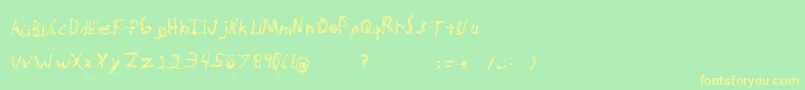 Шрифт HypertensionRegular – жёлтые шрифты на зелёном фоне