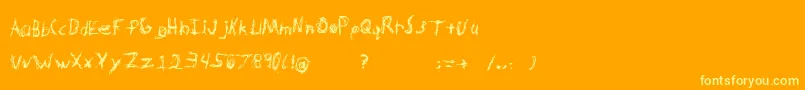 HypertensionRegular Font – Yellow Fonts on Orange Background
