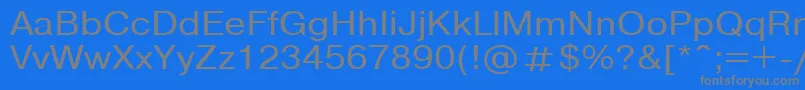 フォントNtharmonicaNormal110n – 青い背景に灰色の文字