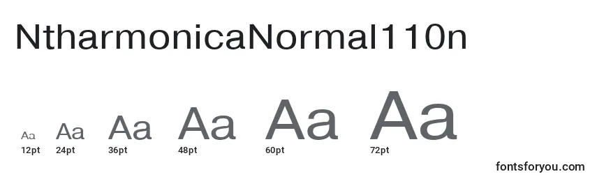 NtharmonicaNormal110n Font Sizes