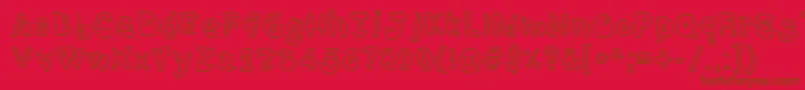 Shrimp Font – Brown Fonts on Red Background