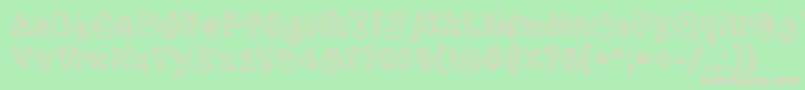 Shrimp Font – Pink Fonts on Green Background