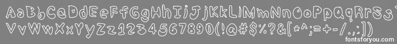 フォントShrimp – 灰色の背景に白い文字