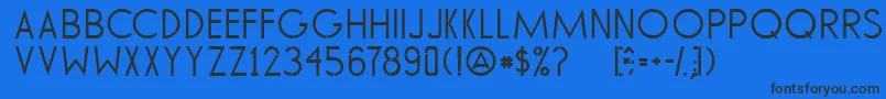 Шрифт TommyHilfigerAf – чёрные шрифты на синем фоне