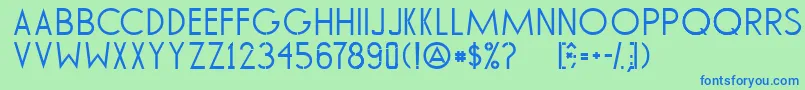 TommyHilfigerAf Font – Blue Fonts on Green Background