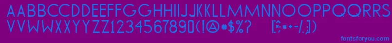 Шрифт TommyHilfigerAf – синие шрифты на фиолетовом фоне