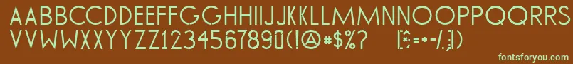 TommyHilfigerAf-fontti – vihreät fontit ruskealla taustalla