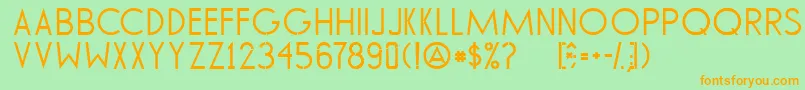 TommyHilfigerAf Font – Orange Fonts on Green Background