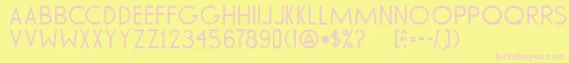 TommyHilfigerAf Font – Pink Fonts on Yellow Background