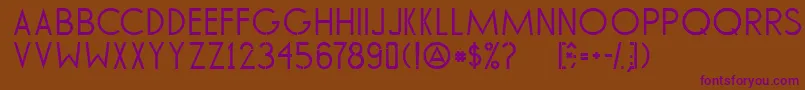 TommyHilfigerAf Font – Purple Fonts on Brown Background