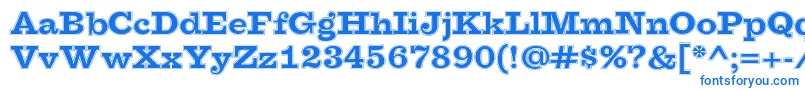 FaraoCollegeOt Font – Blue Fonts on White Background