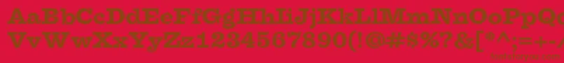 Police FaraoCollegeOt – polices brunes sur fond rouge