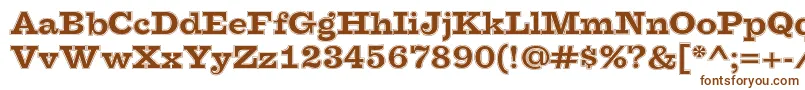 FaraoCollegeOt Font – Brown Fonts on White Background