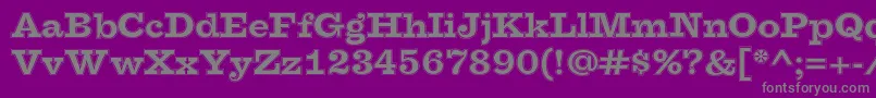 フォントFaraoCollegeOt – 紫の背景に灰色の文字