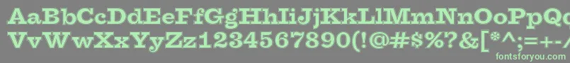 フォントFaraoCollegeOt – 灰色の背景に緑のフォント