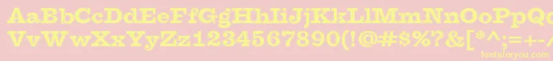 FaraoCollegeOt Font – Yellow Fonts on Pink Background