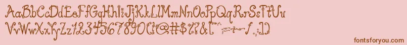 AustieBostYouWearFlowersSolid Font – Brown Fonts on Pink Background