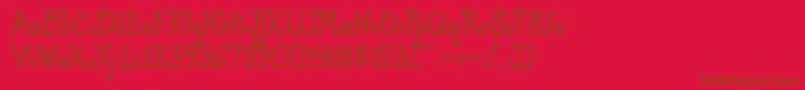 AustieBostYouWearFlowersSolid Font – Brown Fonts on Red Background