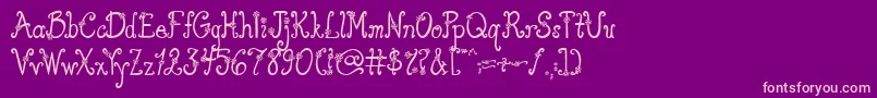 AustieBostYouWearFlowersSolid Font – Pink Fonts on Purple Background