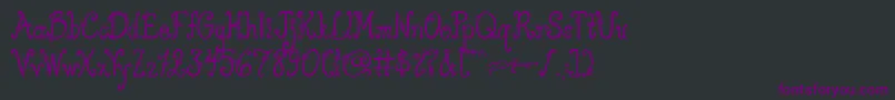 AustieBostYouWearFlowersSolid Font – Purple Fonts on Black Background