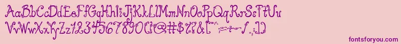 AustieBostYouWearFlowersSolid Font – Purple Fonts on Pink Background