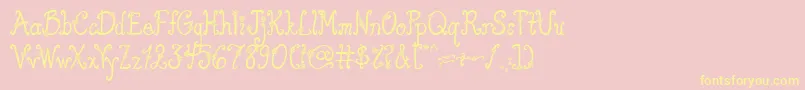 AustieBostYouWearFlowersSolid Font – Yellow Fonts on Pink Background