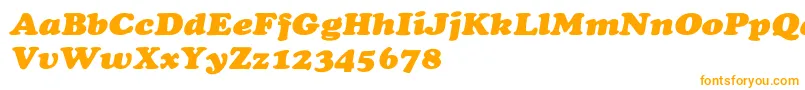 Шрифт ChaceyextHeavyItalic – оранжевые шрифты