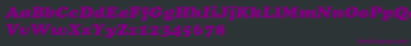 Шрифт ChaceyextHeavyItalic – фиолетовые шрифты на чёрном фоне