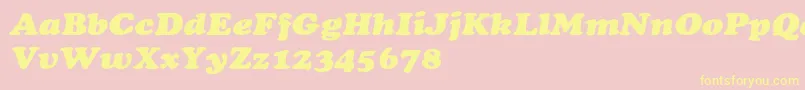 ChaceyextHeavyItalic Font – Yellow Fonts on Pink Background