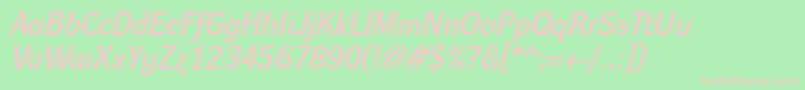 DynagrotesklBolditalic Font – Pink Fonts on Green Background