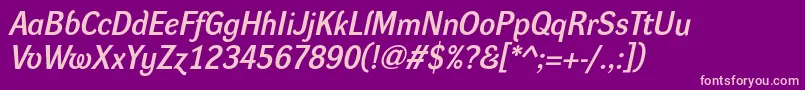 DynagrotesklBolditalic Font – Pink Fonts on Purple Background