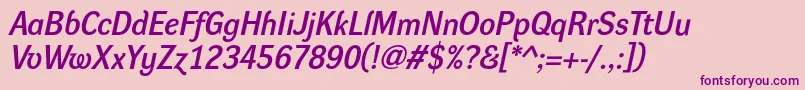 DynagrotesklBolditalic Font – Purple Fonts on Pink Background