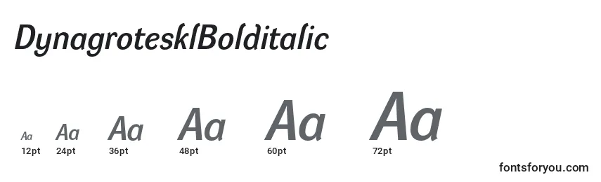 DynagrotesklBolditalic Font Sizes