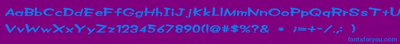 ZMachineSrb Font – Blue Fonts on Purple Background