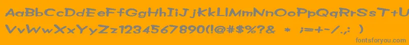 ZMachineSrb Font – Gray Fonts on Orange Background