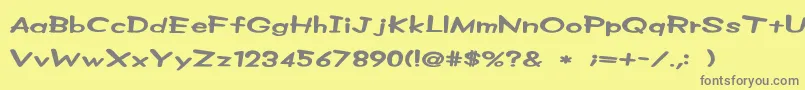 ZMachineSrb Font – Gray Fonts on Yellow Background