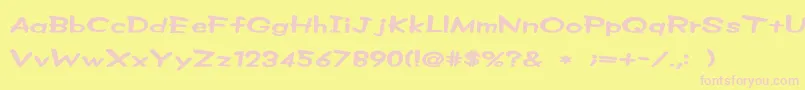 ZMachineSrb Font – Pink Fonts on Yellow Background