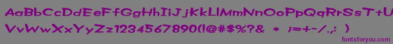 ZMachineSrb Font – Purple Fonts on Gray Background