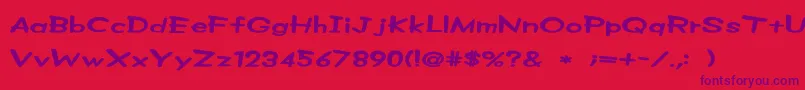 ZMachineSrb Font – Purple Fonts on Red Background