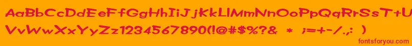 ZMachineSrb Font – Red Fonts on Orange Background