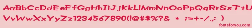 ZMachineSrb Font – Red Fonts on Pink Background