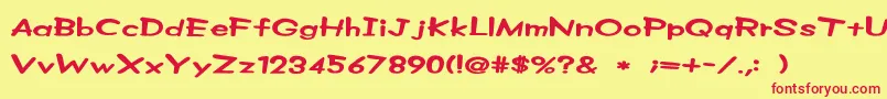 ZMachineSrb Font – Red Fonts on Yellow Background