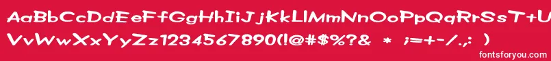 フォントZMachineSrb – 赤い背景に白い文字