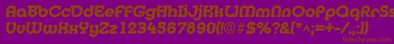 MediaBoldItalic Font – Brown Fonts on Purple Background