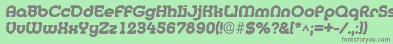 フォントMediaBoldItalic – 緑の背景に灰色の文字