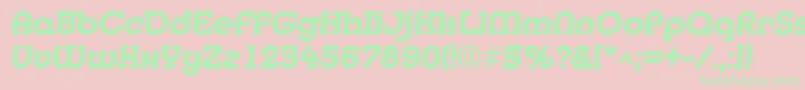 MediaBoldItalic Font – Green Fonts on Pink Background