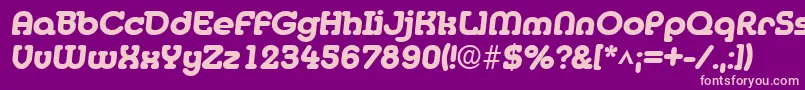 MediaBoldItalic Font – Pink Fonts on Purple Background